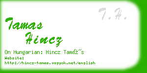 tamas hincz business card